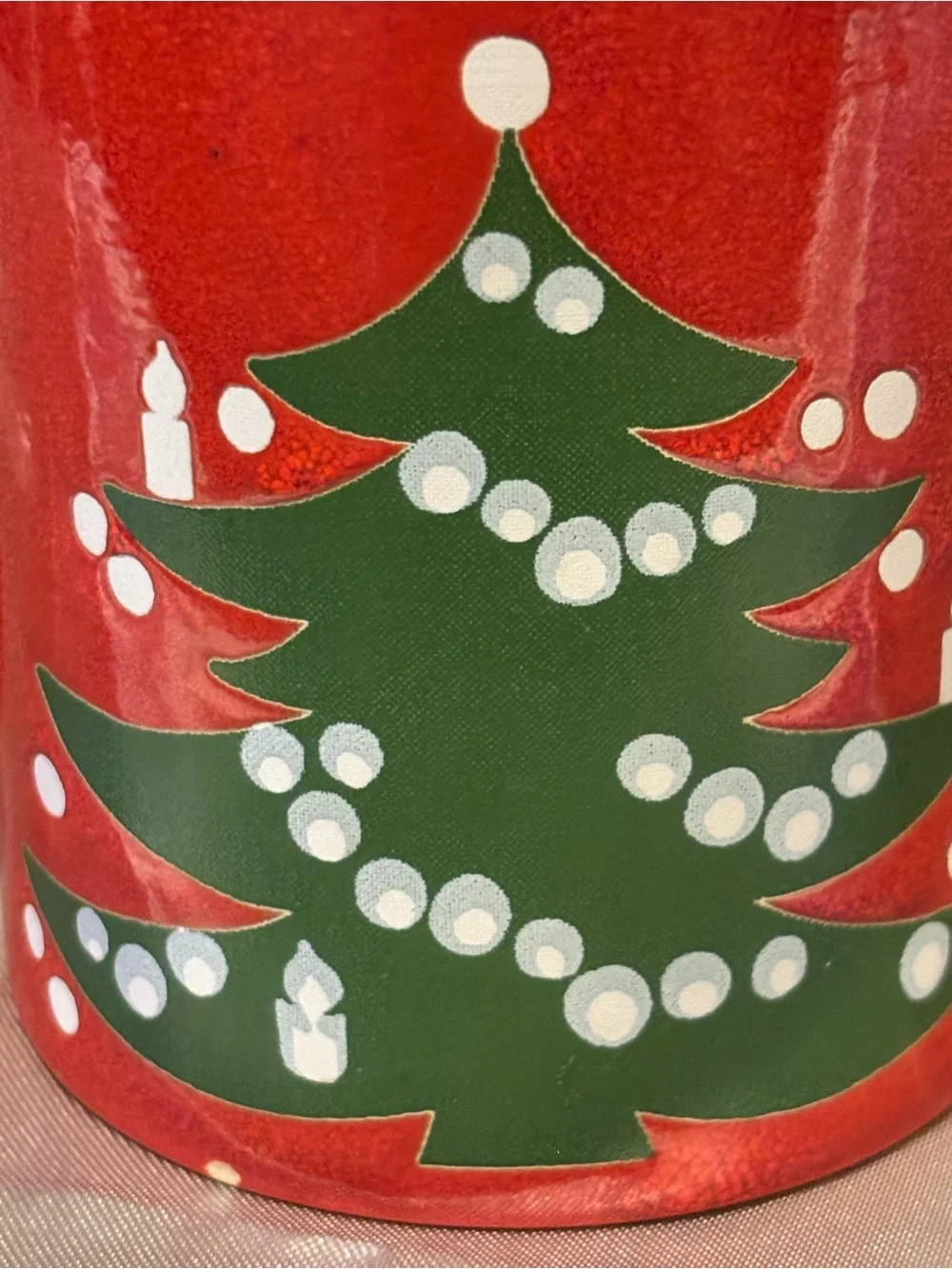 Vintage Waechtersbach Red Christmas Tree Mug.